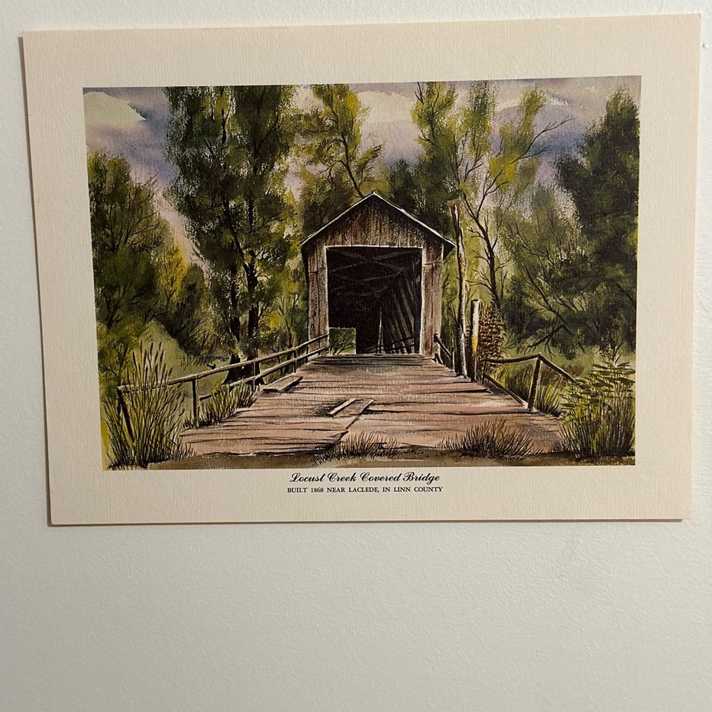 Locust Creek Covered Bridge 9”x 12” Print
